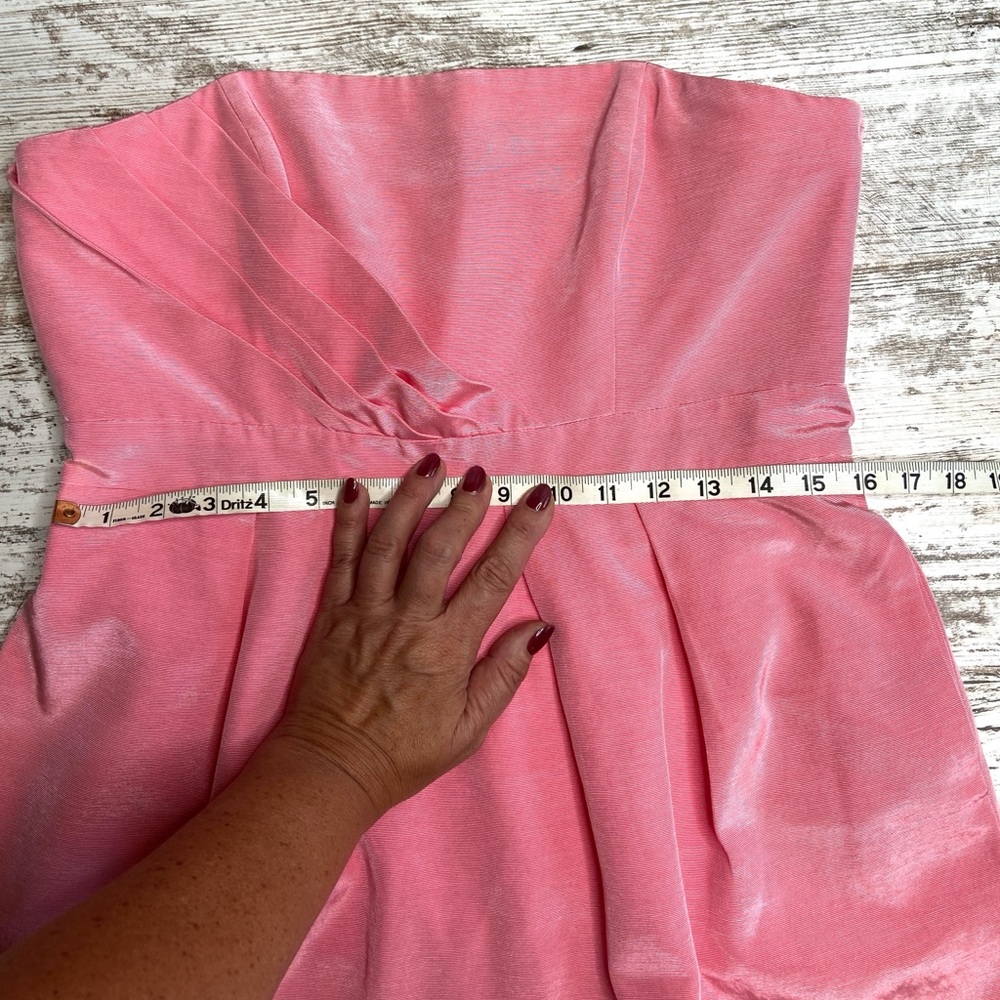 SHOSHANNA 'Julianna' ~ Pink Bengaline Faille Strapless Party Dress Sz 12 EUC - Picture 10 of 10